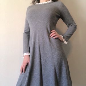 Tahari Midi Merino Blend Sweater Dress